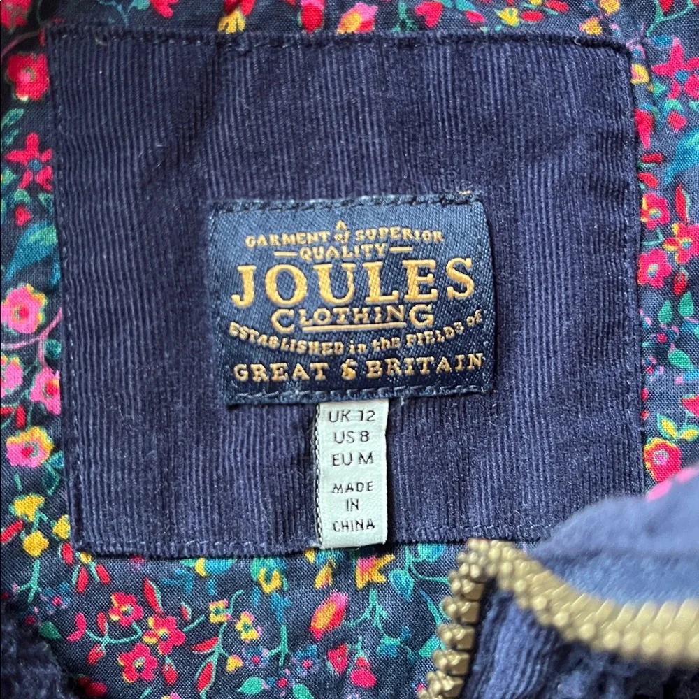 Joules Navy Blue 1/4 Zip Fleece Pullover Sz 8 - Picture 2 of 16